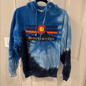 Breckenridge Blue Tie-Dye Hoodie Size M